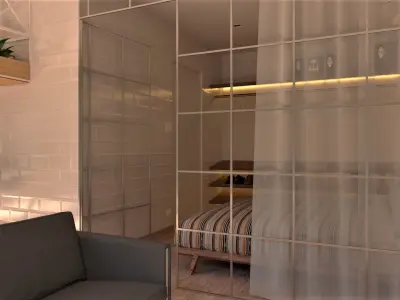 55m2 small FLAT    3D model