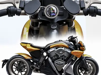 CRS Duu Motorcycles Start at Low-poly 3D model