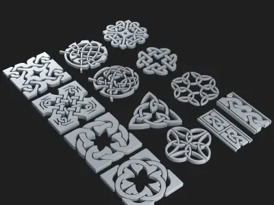 Celtic ornament pack 2 model 3D model