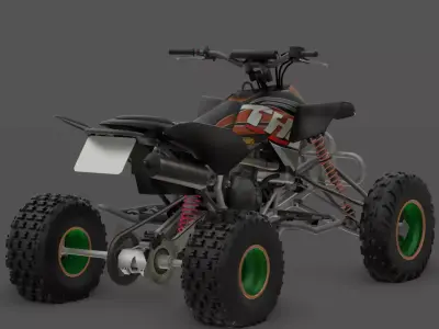 Raven 450S  Street Sport Motorcycle 3D Model Low-poly 3D model