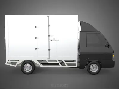 MITSUBISHI COLT L300 BOX TRUCK PICKUP CARGO FREIGHT CUBE VAN CAR 3D model