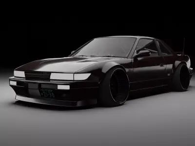 Nissan Silvia S13 Wide Body 3D model