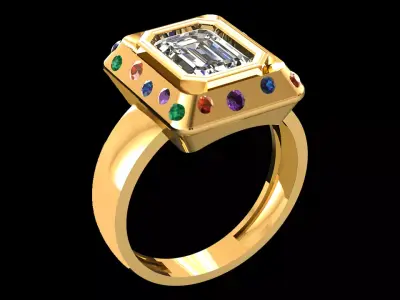 Aurora Majesty Ring 3D print model