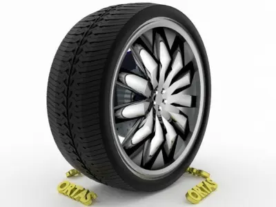 ORTAS CAR WHEEL RIM 85-86 GAME READY WHEEL 3D Model Pack
