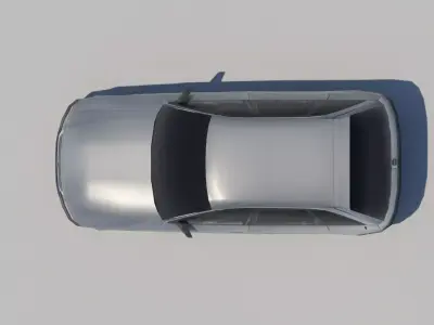 4 Door Hatchback Sedan 1991 Static Low Poly Low-poly 3D model