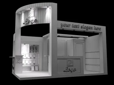 Booth Exhibition Stand a27 3D model