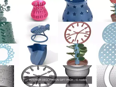 INTERIOR DECORATION GIFT PACK 3D Model Collection