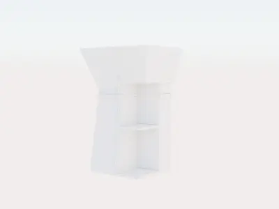 lavabo marble box with gold details 3D model