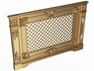 Radiator Cover Decorative Screening Grille Panel 016 Low-poly 3D model