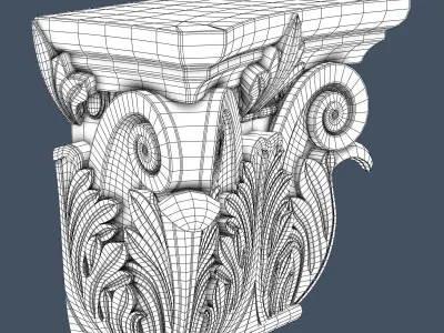 Pilaster Capital 3D model get