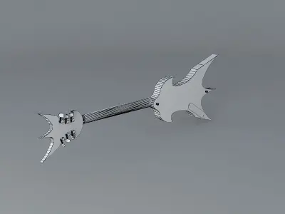Weird shaped guitar Free 3D model