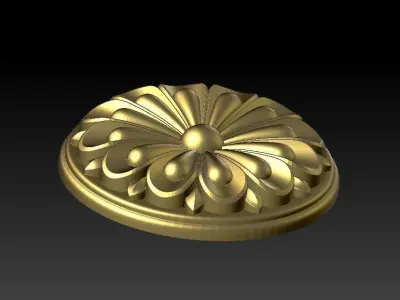 pattern CNC gold-plated sculpted wooden frame pattern 3D model  3D model