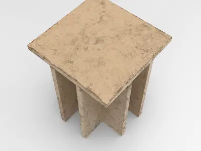 Oksi Side Table Low-poly 3D model