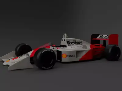 Ayrton Senna 1988 McLaren Mp4 4 Low-poly 3D model