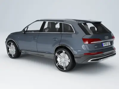  AudI Q7 TFSI 2020 Low-poly 3D model