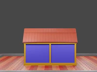 house model Low-poly 3D model