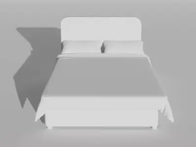 Modern Upholstered Bed  Struct3D  PBR 4K Textures Free 3D model