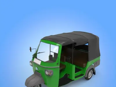 piaggio aps  3 weel Low-poly 3D model