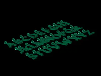 AtoZ Letters Alphabets Wooden Texture Pendants 3D Print Models 3D print model