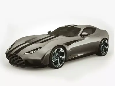 Generic Supercar v11 multicolors Low-poly 3D model