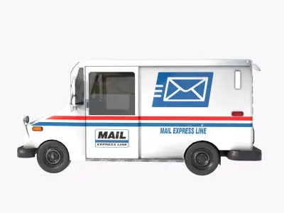 grumman mailtruck Low-poly 3D model