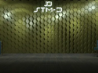 STM-D hexagon wall parametric model 130 Low-poly 3D model