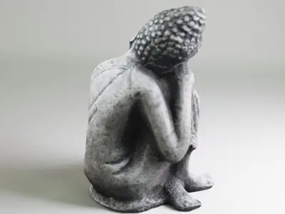 Sleeping Buddha  Low-poly 3D model