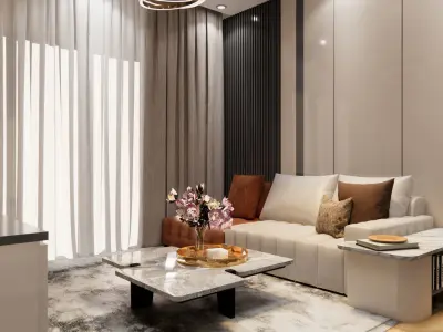Luxury and modern apartment 3D model