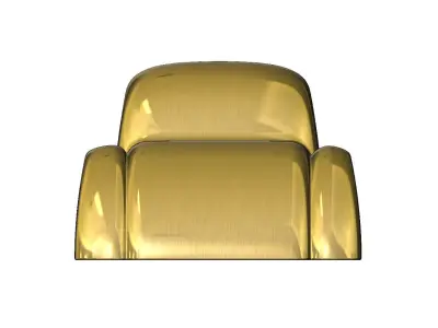 Mercedes grille 1952 Jaguar XK 120 FHC Coupe car sculpture 3D print model