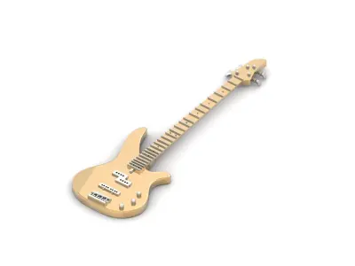 electric guitar  pendant keychain decoration 3D print model