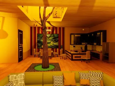 modern scandinavian house 3D model