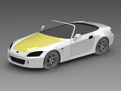 S2000 AP2 Hood Exterior Surface Model - 3D Laser-Scanned 3D model