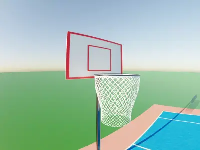 Basic Basketball Court Free low-poly 3D model
