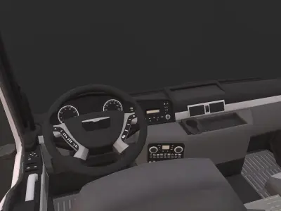 Concrete pump Low-poly 3D model