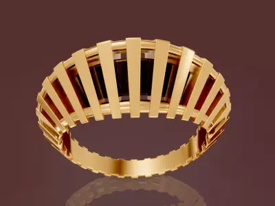 luxury iconic engagement unique ring 3D print model