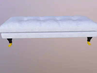Bench Couch Low-poly 3D model