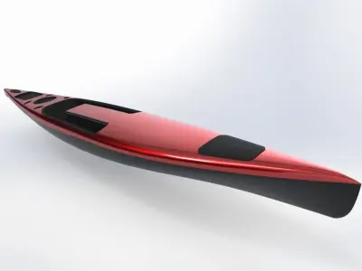 fishing kayak 3D model