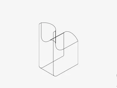 Robe Hook - Luxury - Glide Low-poly 3D model