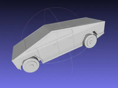 Cybertruck Aerodynamics Printable And Shell Models 3D print model