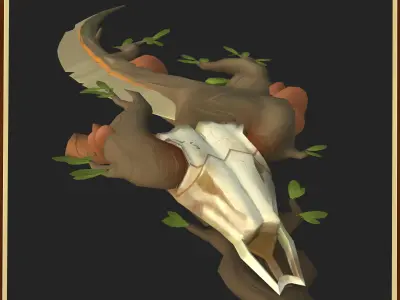 Druid Sword Low-poly 3D model