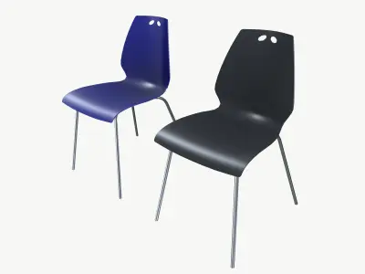 Plastic Chair Low-poly 3D model