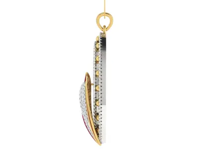 Solitaire Women Pendant 3dm STL OBJ FBX Renders Details 3D print model order