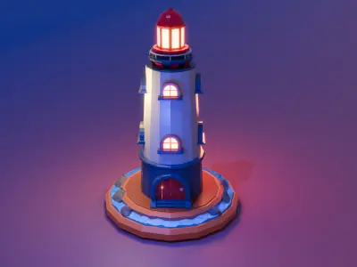 Faro Low Poly Low-poly 3D model