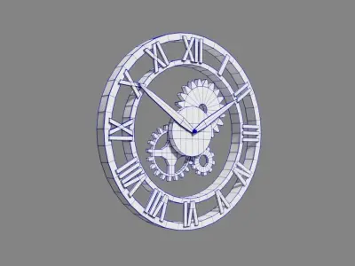 Steampunk Clock Free low-poly 3D model