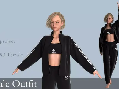 Female Outfit Marvelous Designer 3D model purchase
