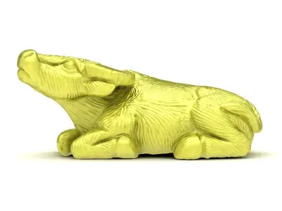 Alligator Lucky Sculpture 3D Model  3960 3D print model