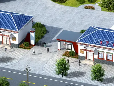 tibetan architecture 3D model