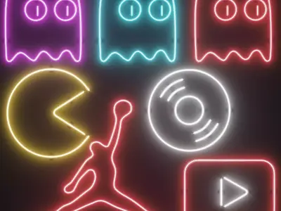 Neon Set 16 3D model