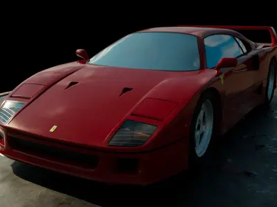 Ferrari F40 - Retro Supercar 3D model