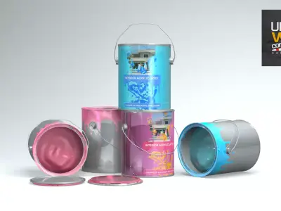 Construction Can Tint Dripping 3D model